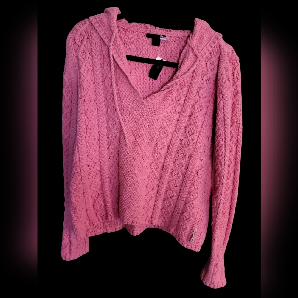 Pink Cable Knit Women's Sweater